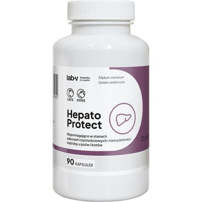 Lab-v Hepato Protect - Подкрепа за чернодробната функция при кучета и котки 90 капсули