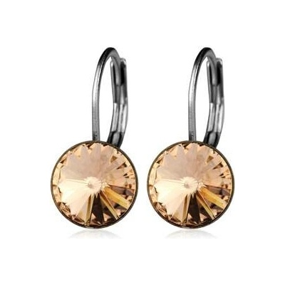 Nubis ocelové náušnice s krystaly Swarovski silk NBS08-SL