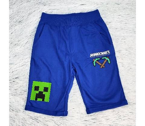 Šortky bermudy Minecraft modré