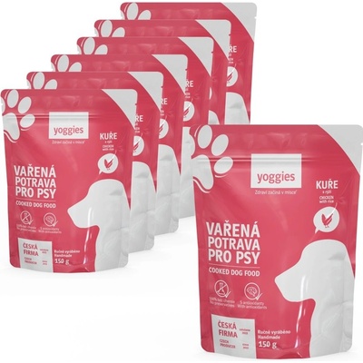 Yoggies Vařená potrava kuřecí maso s rýží 7 x 150 g