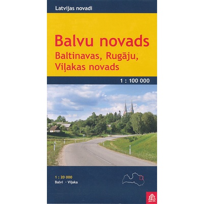 mapa Balvu region 1:100 t.