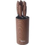 VOLTZ Комплект ножове Oliver Voltz OV51633G5, 6 части, Мраморно покритие, Поставка, Кафяв