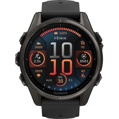 Смарт часовник Garmin Fenix 8 43 мм AMOLED, Sapphire - Soft Gold с Limestone кожена каишка (010-02903-40)