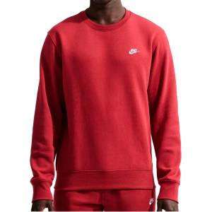 Nike Мъжки пуловер Nike Club BB Crew Jumper - Team Crimson / White (017-4499-0212)