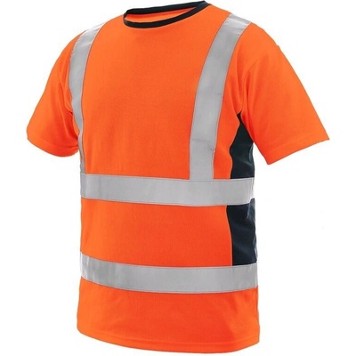 Canis CXS EXETER Reflexné tričko so sieťovinou oranžová XXXL