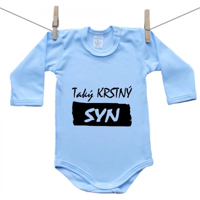 Boodyy Modré body s dlhým rukávom Taký krstný syn