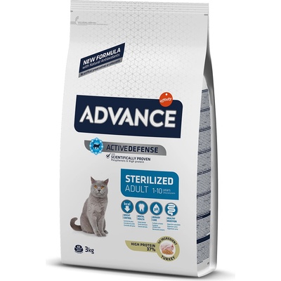 Affinity 3кг Sterilized Advance Cat, суха храна за котки - с пуешко