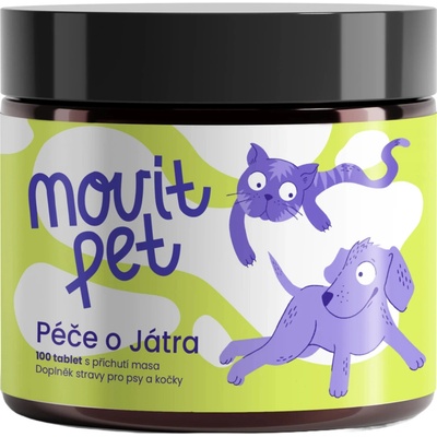 Movit PET Péče o Játra s příchutí masa 100 tbl