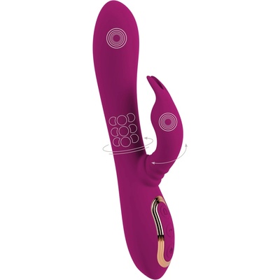 Javida 3 Function Vibrator with Rotating Massage Pearls Purple