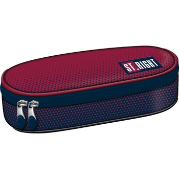 ST.RIGHT Овален ученически несесер St. Right Burgund Gradient - С 1 цип (PC01)