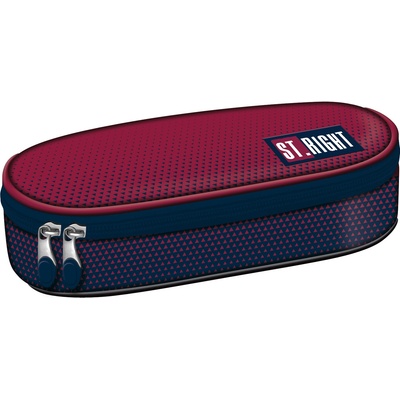 ST.RIGHT Овален ученически несесер St. Right Burgund Gradient - С 1 цип (PC01)