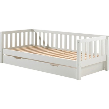 VIPACK Бяло разтегателно детско легло от масивен бор с включена подматрачна рамка 90x200 cm Fritz - Vipack (FZCO90RB14)