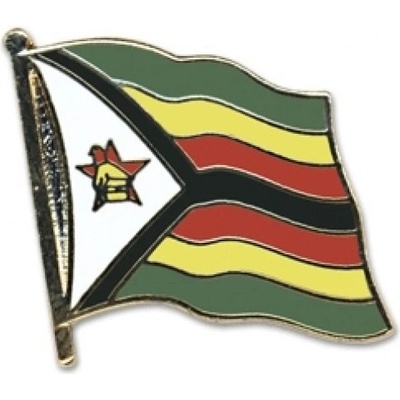 Odznak (pins) 20mm vlajka Zimbabwe - farebný