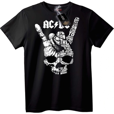 NOONEBRAND AC/DC Highway to Hell Skull T-Shirt - 5XL, Black