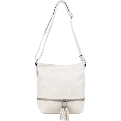 ZOE dámska crossbody koženková kabelka Svetlo Béžová