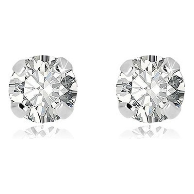 Šperky eshop z bílého zlata kulatý čirý zirkon S1GG42.35