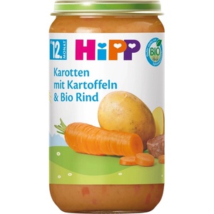Hipp Био пюре Hipp - Зеленчуков микс и говеждо, 12 м+, 250 g (6850) - ozone