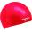 Speedo plain moulded silicone junior cap бяло/червен