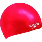 Speedo plain moulded silicone junior cap бяло/червен