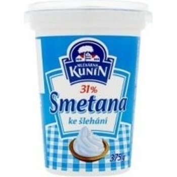 Mlékárna Kunín Smetana ke šlehání 31% 375 g