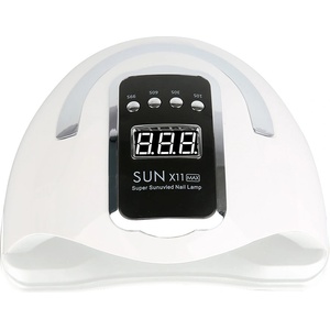  Професионална лампа за гел лак Sun X11 Max, 220W с 45 LED диода, Бяло дъно (Sun-X11-Max)