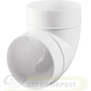 Image 1 of VENTS КОЛЯНО ЗА ВЪЗДУХОВОД 121 ф100 ПВЦ (121)