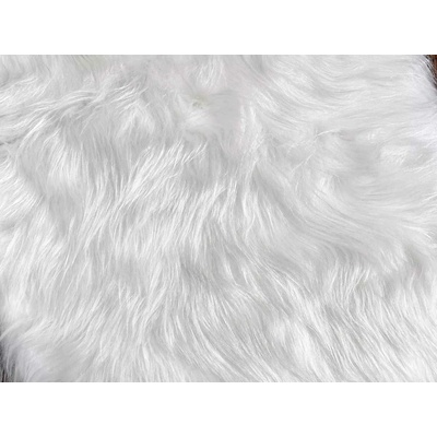 Umělá kožešina dekorační Vanilka, bílá, vlas 45 mm, šíře 149 cm - metráž metráž