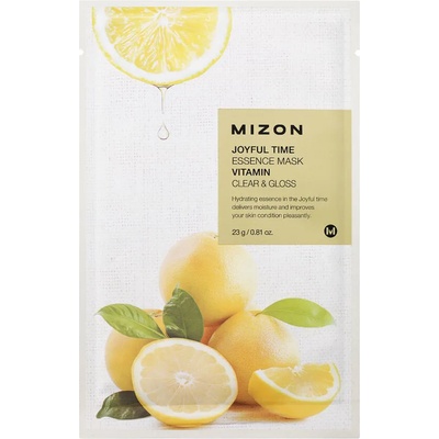 Mizon Joyful Time Essence Mask Vitamin, листова маска за лице с витаминен комплекс (8809479166475)
