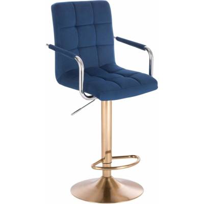 LuxuryForm Design Verona Velur na zlatom tanieri modrá