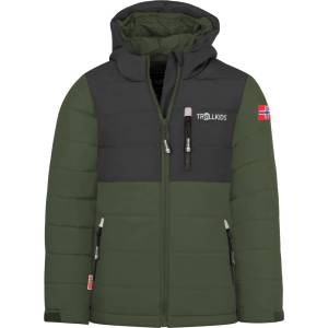 TROLLKIDS Детско ски яке Trollkids Kid's Hemsedal Snow Jacket XT Ski jacket - Ivy / Black - размер 128 (EU) (703-4665-1016)