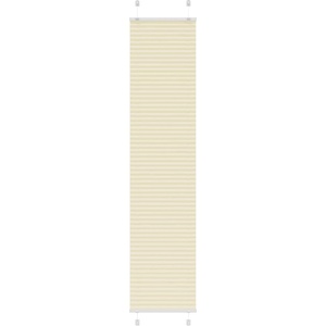 vidaXL Плисирана щора, кремава, 40x200 см, ширина на плата 39, 4 см, полиестер (4015301)
