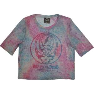 The Grateful Dead Concentric Skulls Light Blue XS Дамски Риза (GRATEMCT66LLB00)