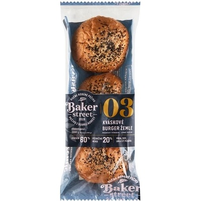 Baker Street Kváskové burger žemle 3 x 100 g