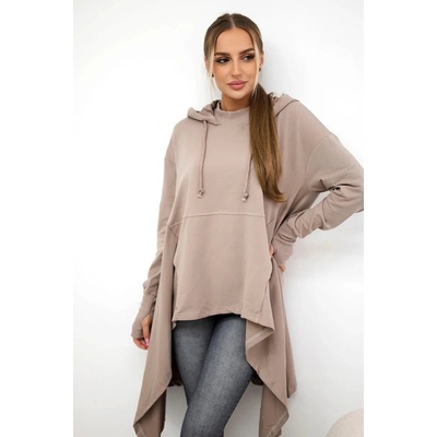 Kesi Blouse flared at the bottom dark beige