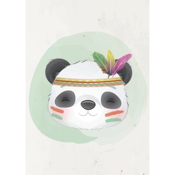 Plakát Panda indiánka