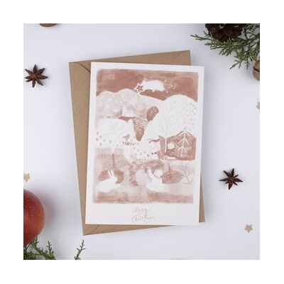 Be Nice vánoční přání - Merry Christmas pink