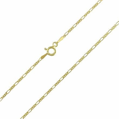 Infinity Silver Stříbrný pozlacený řetízek figaro 1001040G50