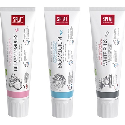 SPLAT Professional Ultracomplex, Biocalcium, White Plus 3 x 100 ml