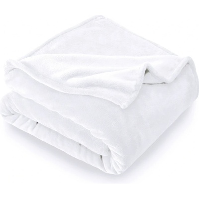 TipTrade deka z mikroplyše Coral Fleece jednobarevná UNI bílá 150x200