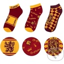 Cinereplicas Kotníkové ponožky Harry Potter Nebelvír 3 páry červená