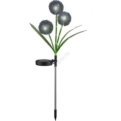 Polux LED Соларна лампа ALLIUM LED/1, 2V 6500K 600 mAh IP44 черен (SA2223)