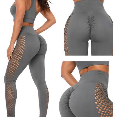 HARAHU Športové Push Up legíny ZR-40862 Sivá
