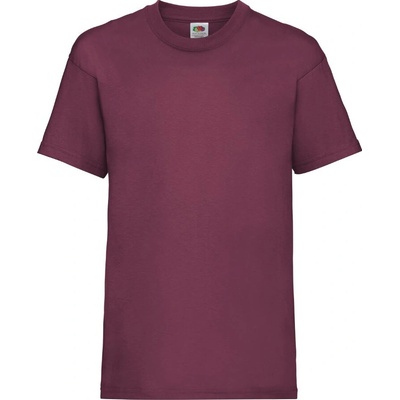 Fruit of the Loom tričko Kids Valueweight T tmavo červené