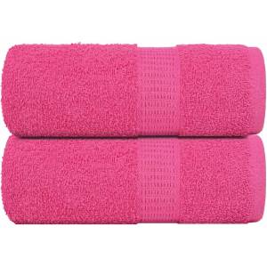 vidaXL Кърпи за гости FROGN 2 бр. Розови 30x50 см 360 г/м2 (137043)
