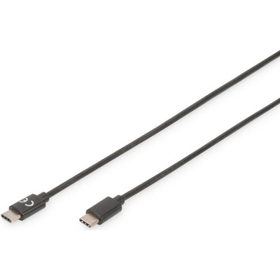 Digitus AK-300138-030-S USB 2.0, USB C vidlice, z obou stran, niklovaný, 3m, černý