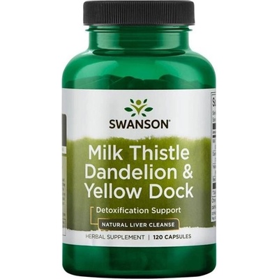 Swanson Milk Thistle, Dandelion & Yellow Dock, 120 капсули, Swanson (SW1707)