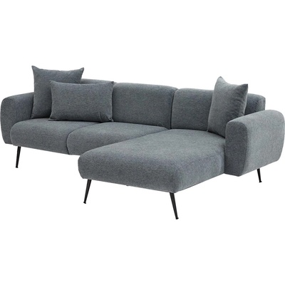 Asir Ъглов диван l pisa - сив, с десен ъгъл (as3139)