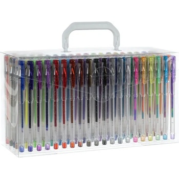 Цветни гел химикалки с брокат - комплект от 140 броя