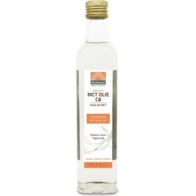 Mattisson MCT olej C8 99% kyselina kaprylová 500 ml