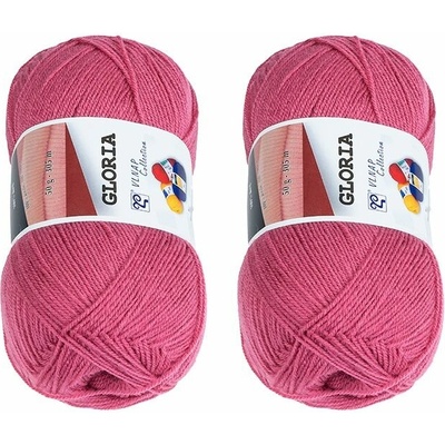 SET 2 ks - Příze GLORIA Růžová BX14015 - 50g / 305 m